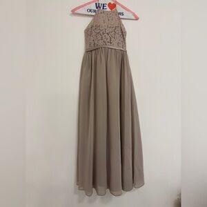 Christina Wu Celebration Halter Sleeveless Jr. Bridesmaid Gown for Weddings